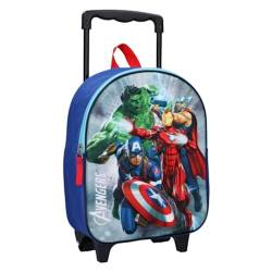 mybagstory - Trolley – Avengers – Kinder – Schule – Kindergarten – Grundschule – Schulranzen für Jungen – Größe 31 cm – verstellbare Träger – Rollen – Geschenkidee, blau, Klassisch von mybagstory