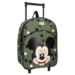 mybagstory - Trolley – Mickey Mouse – Grün – Kinder – Schule – Kindergarten – Grundschule – Schulranzen für Jungen – Größe 33 cm – verstellbare Träger – Rollen – Geschenkidee, Rosa, 33 cm, Klassisch von mybagstory