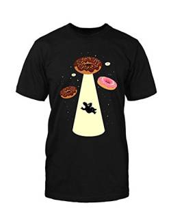 Donut UFO T-Shirt Alien Zeichenrick Homer Comic Invasion Weltall von mycultshirt