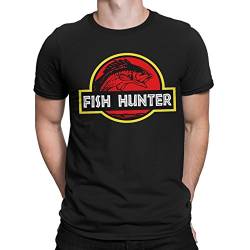 Fish Hunter T-Shirt Funshirt Anglershirt Fischer Anglergeschenk Fisch Angelshirt von mycultshirt