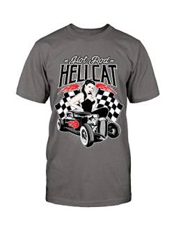 Hellcat T-Shirt Rockabilly Vintage Hot Rod Old School Tattoo College von mycultshirt