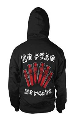 No Pyro No Party Kapuzen-Sweatshirt Hoodie Ultra Hooligan Fan Pulli Fußball neu von mycultshirt