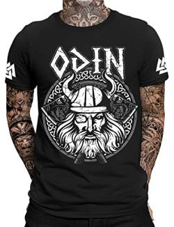 Odin Runen T-Shirt | Thor | Vikings Tshirt | Ragnar |See You in Valhalla | Walhalla | Wodan | Wikinger | Herren Männer T-Shirt 3XL von mycultshirt