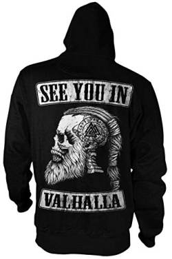 See You IN Valhalla Herren Hoodie | Thor | Vikings Shirt | Ragnar | Rising | Walhalla | Wodan | Wikinger | Valknut | Odin | Männer Kapuzen-Sweatshirt | Pullover von mycultshirt