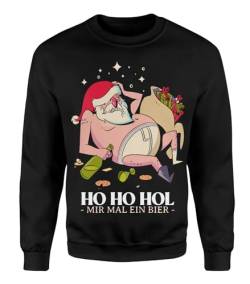 hohohol Mir mal EIN Bier Herren Weihnachts Sweater | Fun Sprüche | Ugly Christmas Pulli Pullover | Xmas von mycultshirt