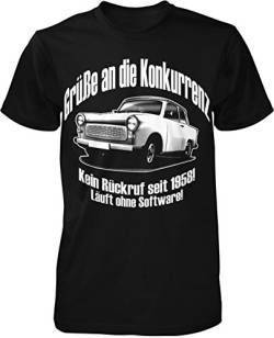 mycultshirt trAbi Fun T-Shirt DDR Oldtimer zweitakt Sprüche Lustig Rennpappe Ossi Retro, M, Schwarz von mycultshirt