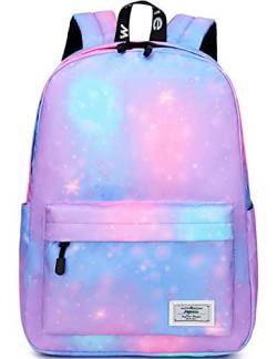 mygreen Schultaschen für Mädchen Jungen, Galaxy Wasserabweisender, strapazierfähiger, Casual Basic-Rucksack für Schüler Lila von mygreen