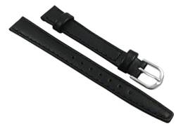 myledershop 14mm Kalb Leder Uhrenarmband Schwarz Silberschließe inkl Montageanleitung von myledershop