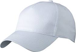 Myrtle Beach 5 Panel Cap mit ungebürsteter Oberfläche MB6117, Farbe:White;Größe:One Size von myrtle beach