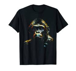 Affe Polygon Geometrisch Gorilla Zoo Bunt Kunst Tier Affe T-Shirt von @n!mal