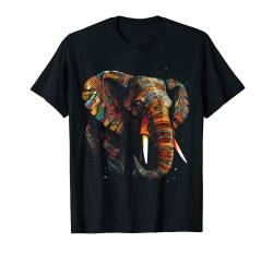 Elefant Tier Bunt Tierliebhaber Kunst Elefant T-Shirt von @n!mal