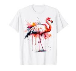 Flamingo Kunstwerk - Tierliebhaber Kunst Tier Flamingo T-Shirt von @n!mal