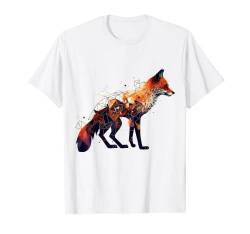 Fuchs Kunst Tierliebhaber Motiv Tier Polygon T-Shirt von @n!mal