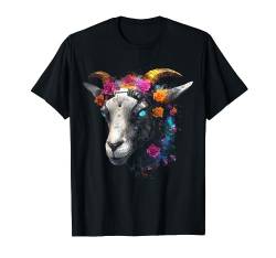 Goat Fantasy Blue Eyes - Kunstwerk | Tiermotiv Ziege T-Shirt von @n!mal