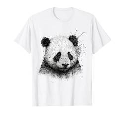 Panda Tier Druck Tierliebhaber Panda T-Shirt von @n!mal