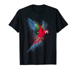 Papagei Bunt Kunst Tiermotiv Vogel Tier Vogelmotiv T-Shirt von @n!mal