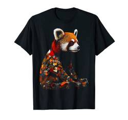 Roter Panda Kunst Polygon - Tier Bunt Roter Panda T-Shirt von @n!mal