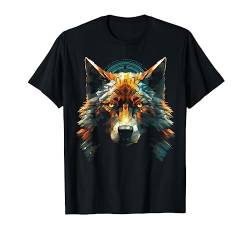 Wolf Kunst - Tierliebhaber Polygon Tier Wolf T-Shirt von @n!mal