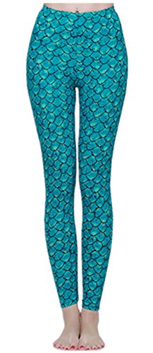 nadamuSun Badehose für Damen Mädchen Surfleggings Schwimmhose Badehose Elastische Leggings Yoga, Laufen Stretchhose (Blue, M) von nadamuSun