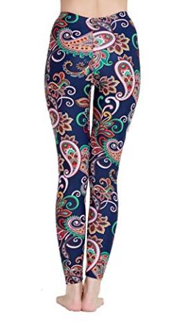 nadamuSun Badehose für Damen Mädchen Surfleggings Schwimmhose Badehose Elastische Leggings Yoga, Laufen Stretchhose (Floral, 3XL) von nadamuSun