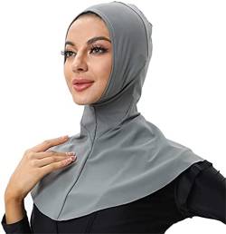 nadamuSun Damen-Bade-Hijabs mit vollständiger Abdeckung, Sonnenschutz(Lightgrey) von nadamuSun
