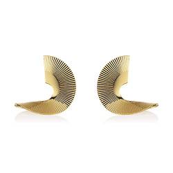 Namana Große Spiral-Ohrstecker für Damen. Designer vergoldete Ohrringe. Statement Ohrringe für Frauen mit Geschenkbox von namana