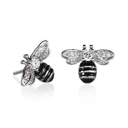 namana Silber Hummel Ohrstecker fur Frauen, Auffällige Silber Bienen Ohrringe für Damen und Teenager, Mädchen, Bienen Geschenke für Frauen, Silber Bienen Schmuck fur Damen von namana