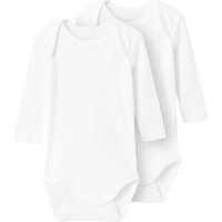 Name It Langarmbody NBFBODY 2P LS WHITE NEEDLEDROP NOOS (Set, 2-tlg., 2er Set) von name it