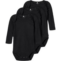 Name It Langarmbody NBNBODY 3P LS SOLID BLACK (Packung, 3-tlg) von name it