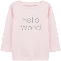 Name It Longsleeve Name It Baby Langarmshirt Print "Hello World" rosa (1-tlg) sportlicher Schnitt, mit Frontprint von name it