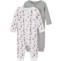 Name It Schlafoverall NBNNIGHTSUIT 2P ZIP GREY MEL CIRCUS von name it