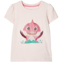 Name It T-Shirt Name It Mädchen Kurzarm-Shirt "Baby Shark" in rosa (1-tlg) mit Frontprint von name it