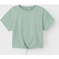 name it T-Shirt für Kinder - NKFVaya S/S Loose Top - für Mädchen - grün von name it