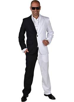 M220292-S schwarz-weiß Herren Anzug Smoking Sakko Hose Gr.S=48 von narrenkiste