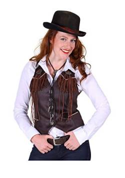 narrenkiste T2286-1300-L braun Damen Cowgirl Weste Country Weste Gr.L von narrenkiste