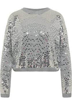 nascita Damen Strickpullover 11119498-NA03, Grau Silber, M/L von nascita