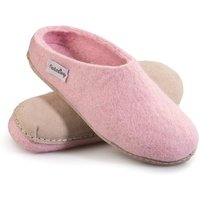 naturling Filz Damen Pantoffel Hausschuh (mit bequemer) Ledersohle von naturling