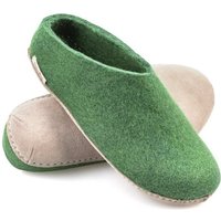 naturling Filz Damen Pantoffel Hausschuh (mit bequemer) Ledersohle von naturling