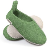 naturling Kinder Filz Hausschuhe Hüttenschuhe (für Mädchen & Jungen) mit Anziehlasche und Ledersohle von naturling