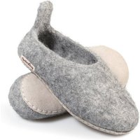 naturling Kinder Filz Hausschuhe Hüttenschuhe (für Mädchen & Jungen) mit Anziehlasche und Ledersohle von naturling