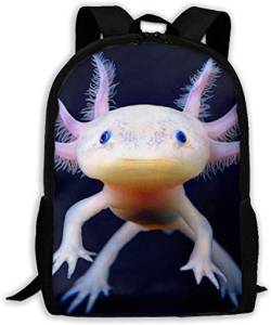 nbvncvbnbv mexikanisches Axolotl modische Outdoor-Schultertasche, langlebig, Reise-Camping für Kinder, Rucksäcke, Camping, Büchertasche von nbvncvbnbv