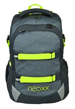 neoxx Active Schulrucksack I Schulranzen für die weiterführende Schule I Rucksack I Tornister für Mädchen und Jungen, nachhaltig produziert (Grau) von neoxx