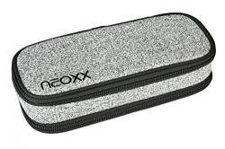neoxx Catch Schlamperbox - Schlampermäppchen für Kinder mit stylischem Flamingo Design, Federmäppchen mit Zwei Reißverschluss Taschen (Schwarz Grau) von neoxx