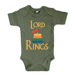 net-shirts Organic Baby Body mit Lord of The Rings Aufdruck Spruch lustig Strampler Babybekleidung aus Bio-Baumwolle mit Zertifikat, Größe 3-6 Monate, Oliv von net-shirts