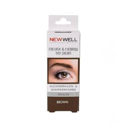 NEWWELL Augenbrauenfarbe 15ml. mit Oxidationsmittel 20ml. langanhaltend und natürlichen Look (Braun) von new well