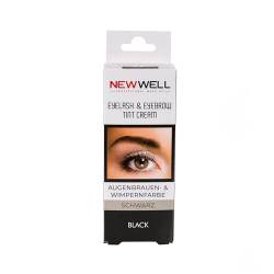 NEWWELL Augenbrauenfarbe 15ml. mit Oxidationsmittel 20ml. langanhaltend und natürlichen Look (Schwarz) von new well