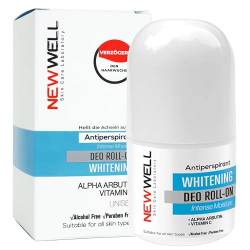 NEWWELL Deo Roll-On, erfrischendes Antitranspirant mit 48h Anti-Transpirant-Schutz, Deodorant ohne Alkohol mit Alpha Arbutin und Vitamin C, Haarwachstumsverzögernd von new well