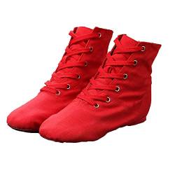 newrong Praxis Schuhe weiblich Ballett Schuhe Erwachsene Kinder weichen Boden Tanzschuhe Rot 34 von newrong