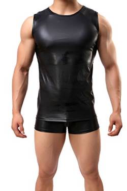 Latex Herren Shirt Tank Top - Vinyl -Shirt Leder Optik NP Neu (XXL) von niceprice