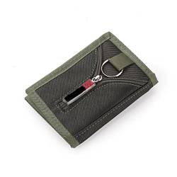 niei Herren Geldbörse Men's Men's Women's Tri-Fold Casual Wallet Young Novelty Money Bag Purse Zipper Coin ID Card Holder Pocket (Color : Green) von niei